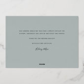 Love & Gratitude Gold Foil Mariage Carte de remerc (Verso)