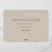 Love & Gratitude Gold Foil Mariage Carte de remerc (Verso)