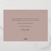 Love & Gratitude Gold Foil Mariage Carte de remerc (Verso)