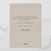 Love & Gratitude Gold Foil Weddenschap Hartelijk d Folie Uitnodiging (Achterkant)