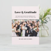 Love Gratitude Photo Mariage rose Merci (Debout devant)