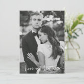 Love Gratitude Photo Wedding Bedankkaart (Staand voorkant)