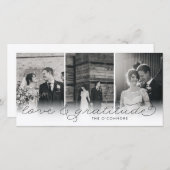 Love & Gratitude Weddenschap Bedankt Fotokaarten (Voorkant / Achterkant)