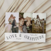 Love & Gratitude White Multi Wedding Photo Bedankkaart