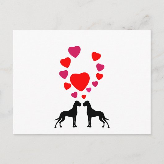 Love Great Dane Couple Briefkaart (Voorkant)