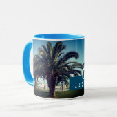 Love Grèce Monogram Palmiers Summer Mug (Devant gauche)