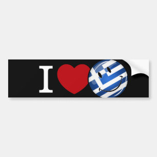 Love Greece glimlach vlag Bumpersticker