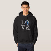 Love Greece | glimlach vlag Hoodie (Voorkant volledig)