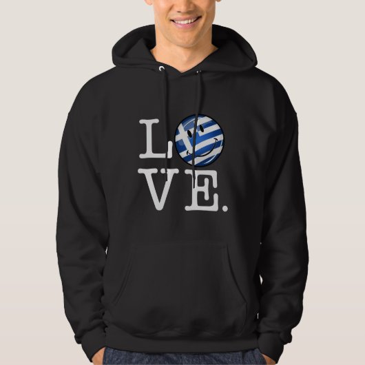 Love Greece | glimlach vlag Hoodie (Voorkant)