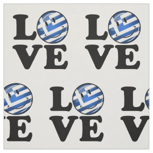 Love Greece glimlach vlag Stof