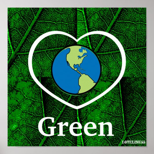 Love Green Poster-Customize Poster (Voorkant)