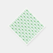 Love Green White Clover Shamrock Pattern modern Servet (Hoek)