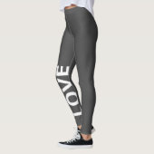 Love Grey Monochrome Classic Text Leggings (Links)
