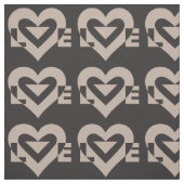 Love Grey on Black Stof (Swatch)