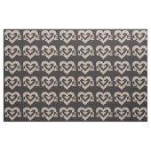Love Grey on Black Stof (Fat Quarter)
