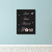 Love grows best at home canvas afdruk (Insitu (Houten vloer))