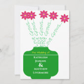 "Love Grows" Bright Floral Faire-part de mariage (Devant)