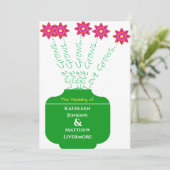 "Love Grows" Bright Floral Faire-part de mariage (Debout devant)