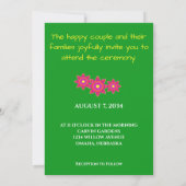 "Love Grows" Bright Floral Faire-part de mariage (Dos)