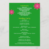 "Love Grows" Bright Floral Wedding Programs Programma (Achterkant)