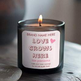 Love Grows Here | Valentine's Day Candle Labels
