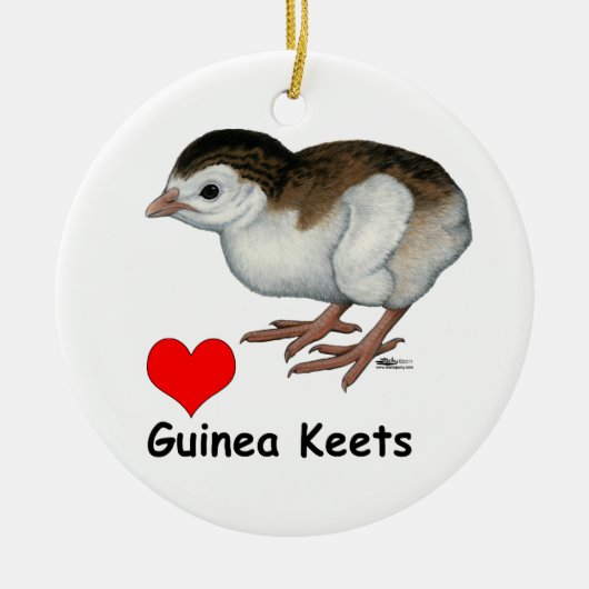 Love Guinee Keets Keramisch Ornament (Voorkant)