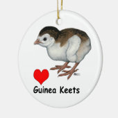 Love Guinee Keets Keramisch Ornament (Links)