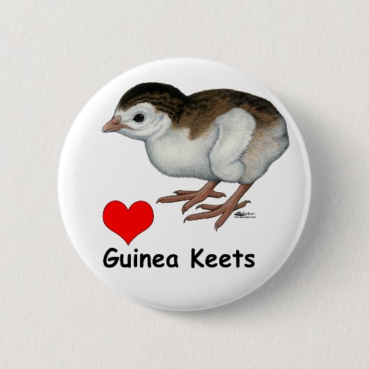 Love Guinee Keets Ronde Button 5,7 Cm (Voorkant)