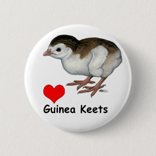 Love Guinee Keets Ronde Button 5,7 Cm