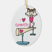 Love Gymnastics Keramisch Ornament (Rechts)