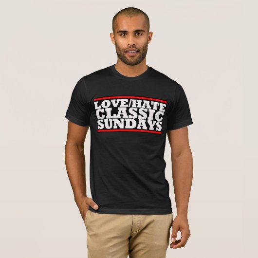 LOVE/HAAT KLASSIC SUNDAYS Logo T-shirt (Voorkant volledig)
