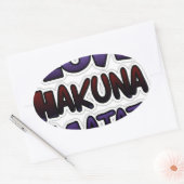 Love Hakuna Matata Gifts Ovale Sticker (Envelop)