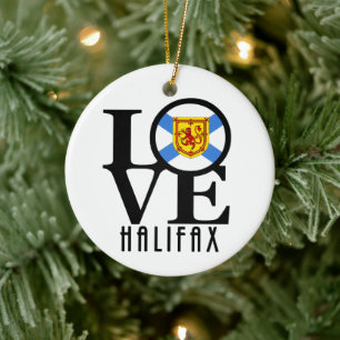 LOVE Halifax Nova Scotia Keramisch Ornament