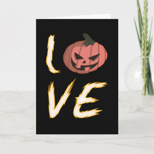 Love Halloween Pumpkin Scary Gift Kaart