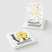 LOVE Hanamaulu Hawaii Stenen Onderzetter (Zijkant)