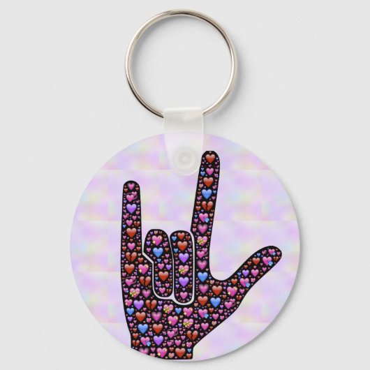 Love Hand Sign sleutelhanger (Voorkant)