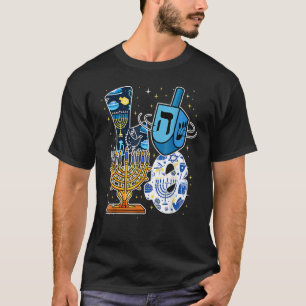 LOVE Hanukkah Decorations Dreidel Menorah Chanukah T-shirt