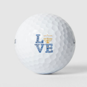 Love Hanukkah Jewish Holiday Menorah Golfballen