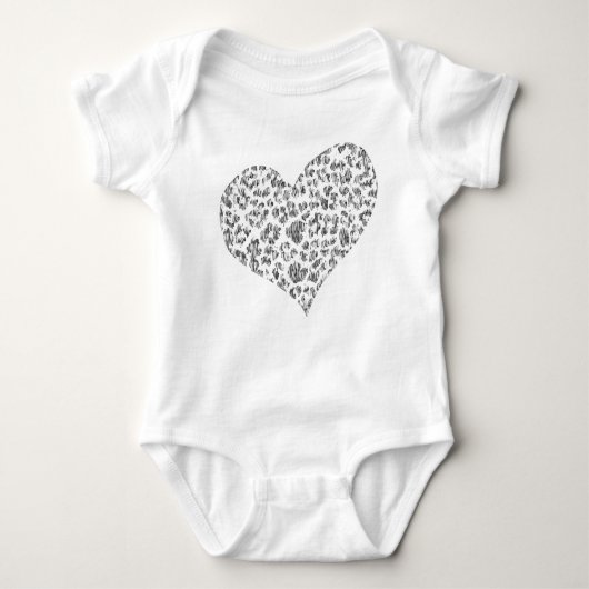 love hart aangepaste Baby Shirt (Voorkant)