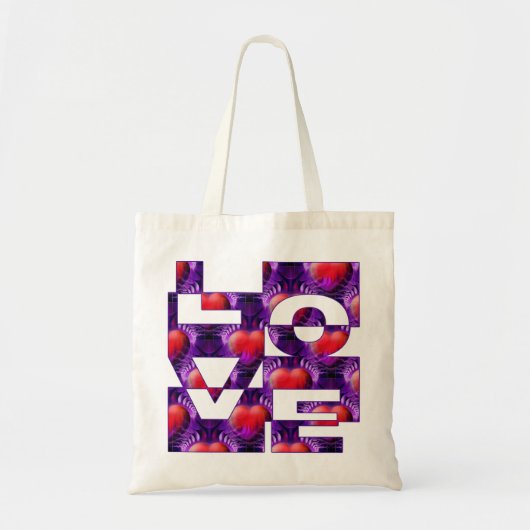 LOVE harten Tote Bag (Voorkant)