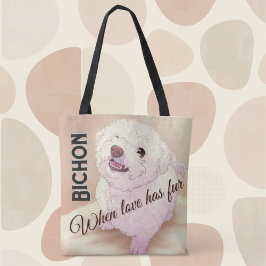 Love has Fur Bichon Tote Draagtas
