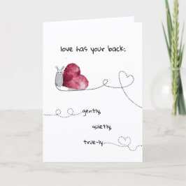 Love Has Your Back – Folded Love Card  Feestdagen Kaart