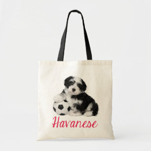 Love Havanese Puppy Dog Canvas Sac fourre - tout