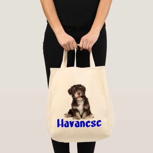Love Havanese Puppy Dog Canvas tas (Voorkant (product))