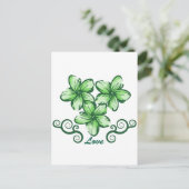 Love Hawaii Plumeria Briefkaart (Staand voorkant)