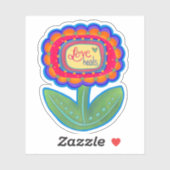 Love Heals Fun Flower Inspirivity Sticker (Feuille)