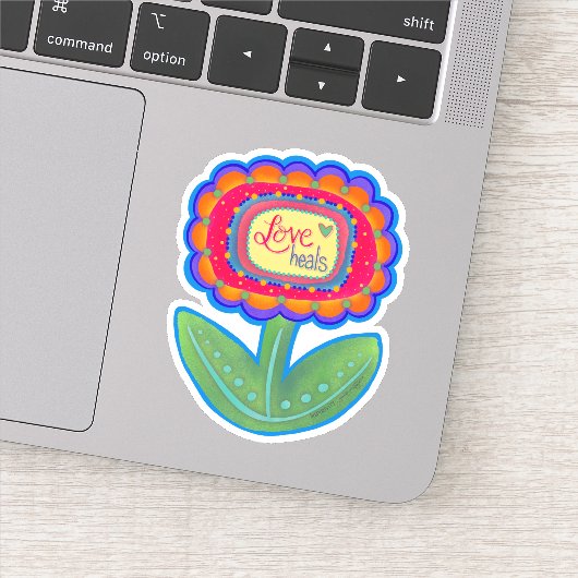 Love Heals Fun Flower Inspirivity Sticker (Détail)