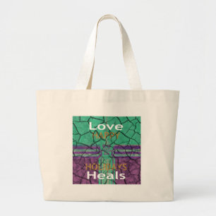Love Heals Grote Tote Bag