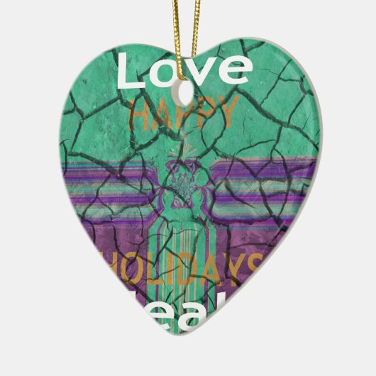 Love Heals Keramisch Ornament (Links)