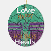 Love Heals Keramisch Ornament (Links)
